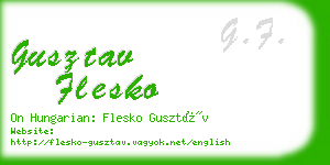 gusztav flesko business card